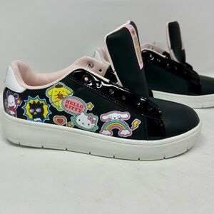 NWOT Sanrio Hello Kitty Black and Pink Sneakers